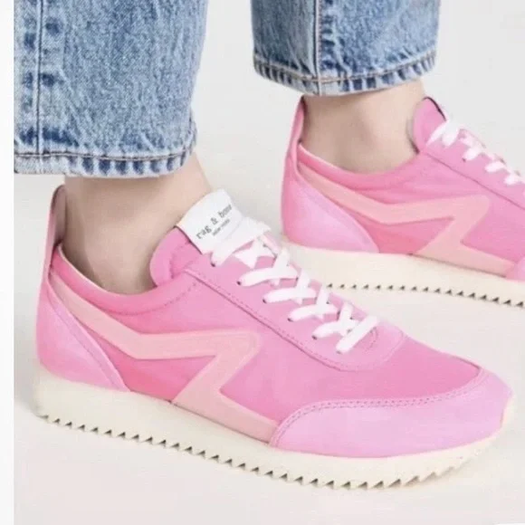 Rag and Bone Retro sneakers neon Pink bright excellent condition 37 worn twice - Picture 2 of 11